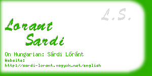 lorant sardi business card